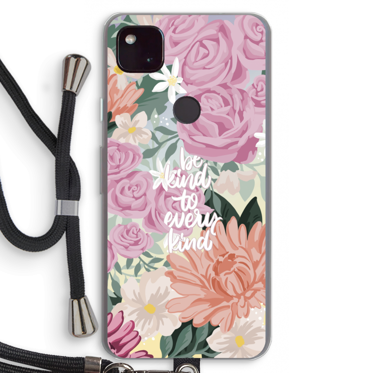 Kindness matters: Pixel 4a 5G Transparant Hoesje met koord