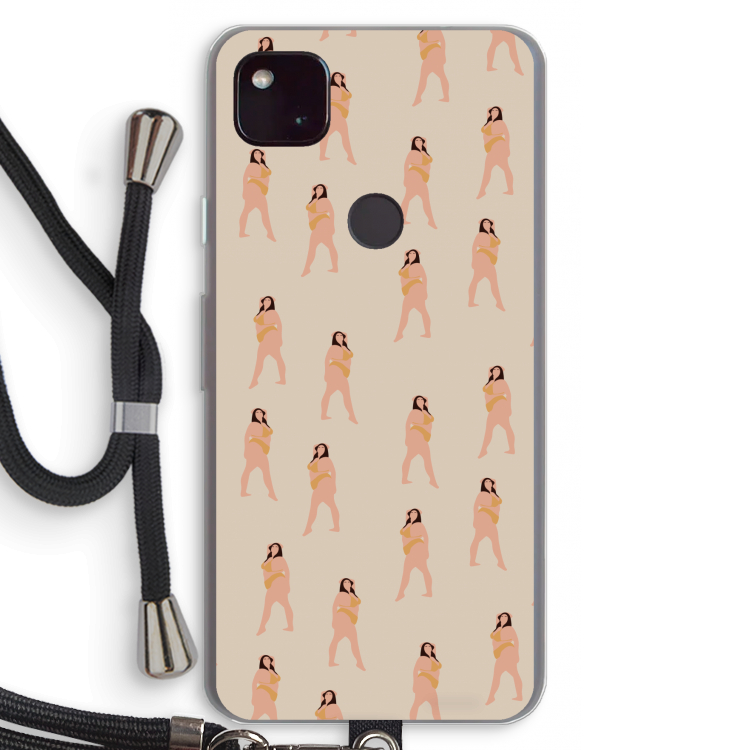 You're so golden: Pixel 4a 5G Transparant Hoesje met koord