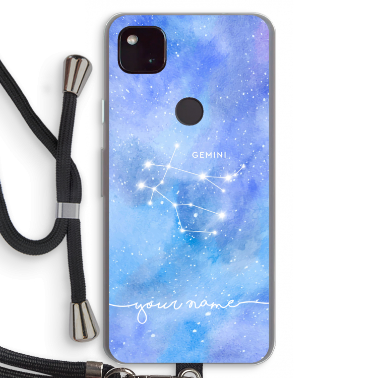 Sterrenbeeld - Licht: Pixel 4a 5G Transparant Hoesje met koord