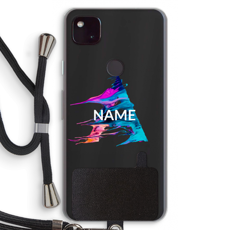 Abstract Spectrum: Pixel 4a 5G Transparant Hoesje met koord
