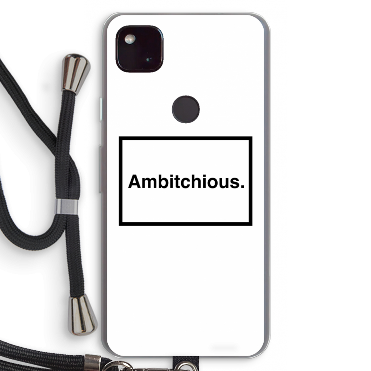 Ambitchious: Pixel 4a 5G Transparant Hoesje met koord