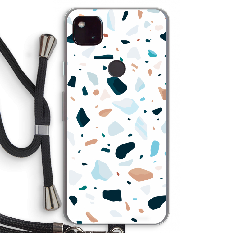 Terrazzo N°13: Pixel 4a 5G Transparant Hoesje met koord