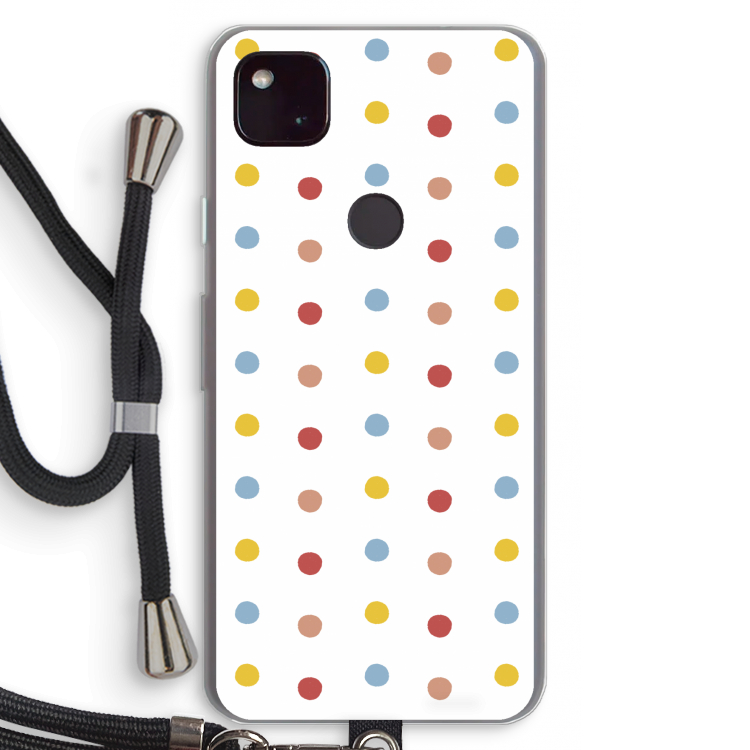 Bollen: Pixel 4a 5G Transparant Hoesje met koord