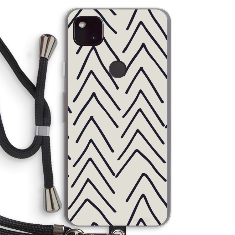 Marrakech Arrows: Pixel 4a 5G Transparant Hoesje met koord