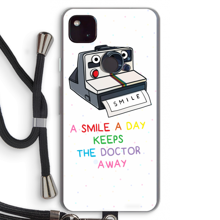 Smile: Pixel 4a 5G Transparant Hoesje met koord