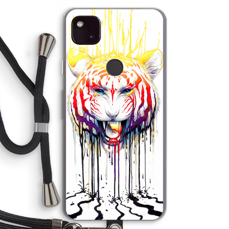 Fading: Pixel 4a 5G Transparant Hoesje met koord