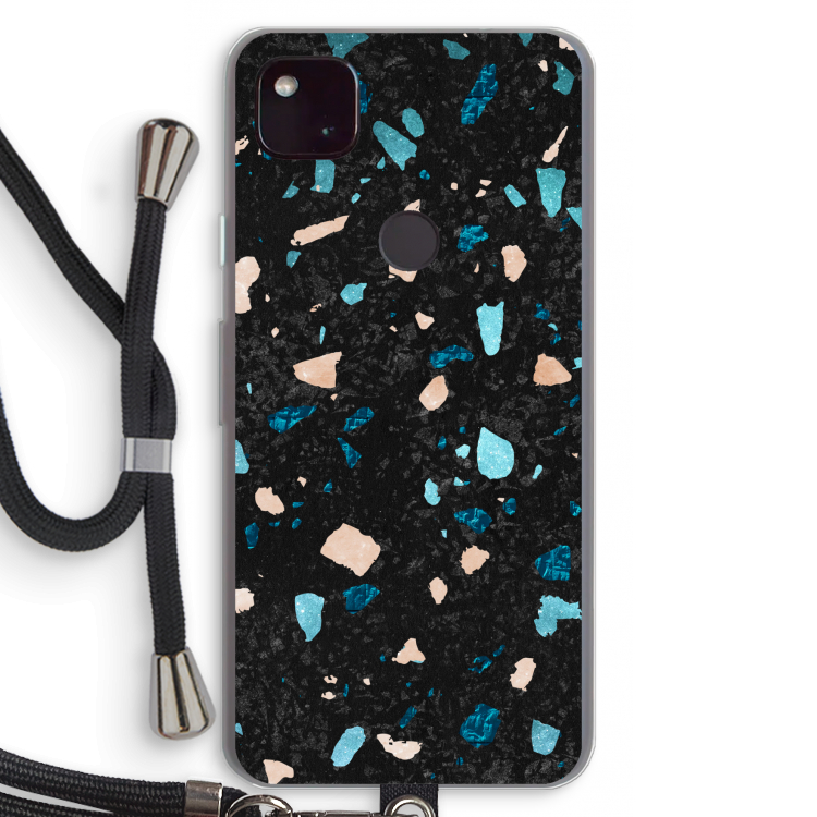 Terrazzo N°11: Pixel 4a 5G Transparant Hoesje met koord