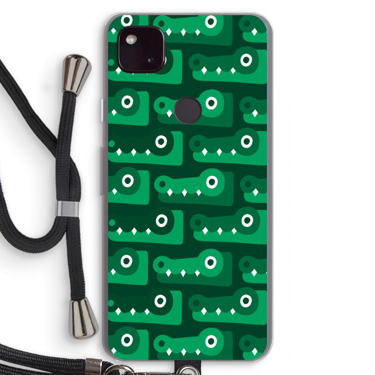 Crocs: Pixel 4a 5G Transparant Hoesje met koord