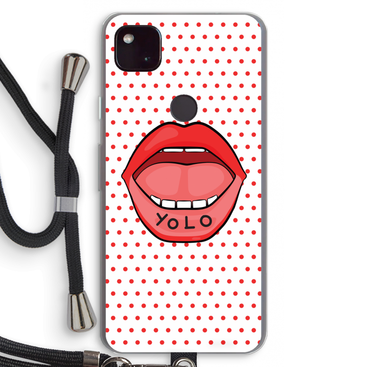 Yolo Denise: Pixel 4a 5G Transparant Hoesje met koord