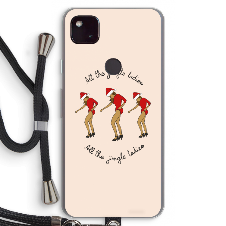 Jingle Ladies: Pixel 4a 5G Transparant Hoesje met koord