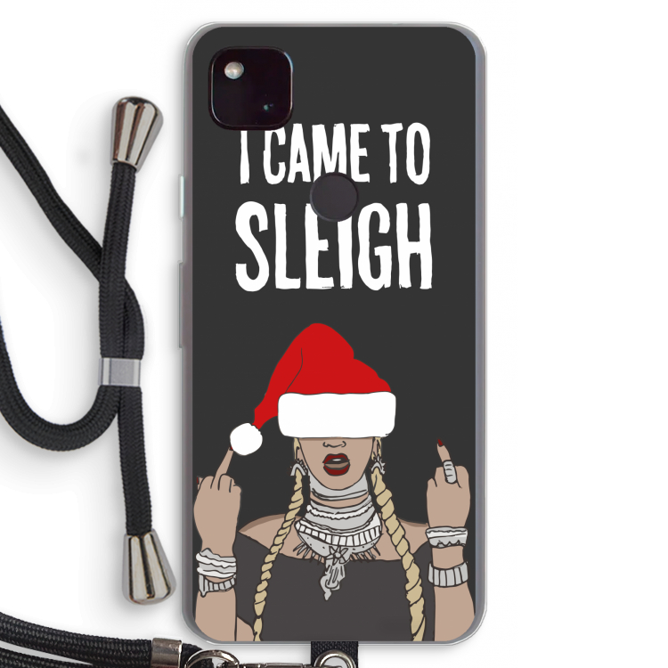 Came To Sleigh: Pixel 4a 5G Transparant Hoesje met koord