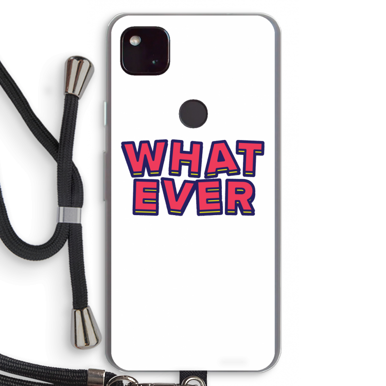 Whatever: Pixel 4a 5G Transparant Hoesje met koord