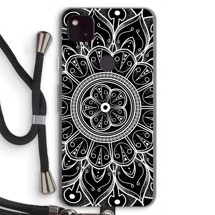 Roses Are Red: Pixel 4a 5G Transparant Hoesje met koord