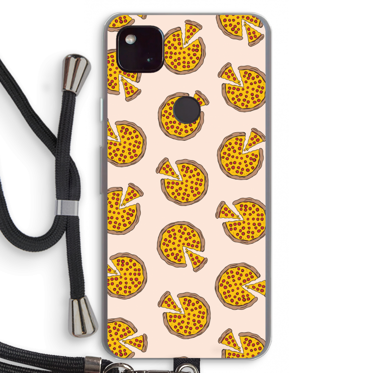 You Had Me At Pizza: Pixel 4a 5G Transparant Hoesje met koord