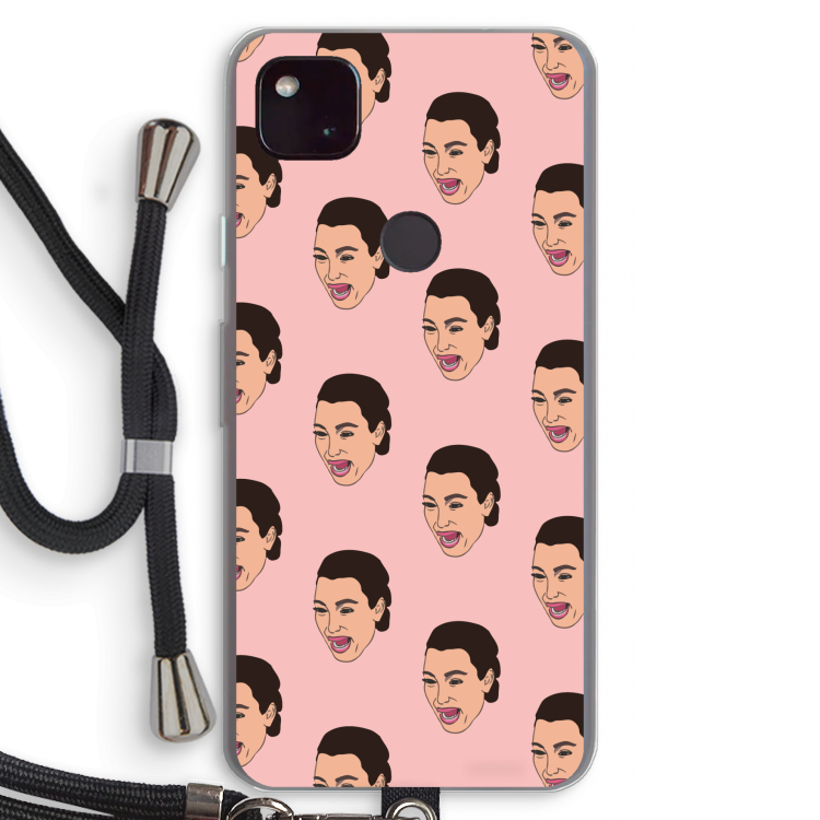 Ugly Cry Call: Pixel 4a 5G Transparant Hoesje met koord