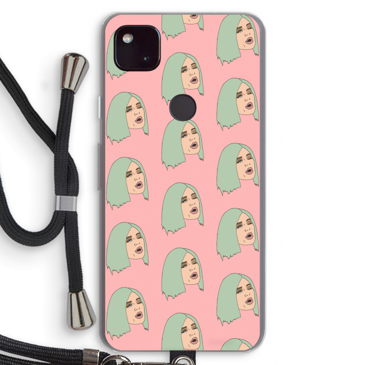 King Kylie: Pixel 4a 5G Transparant Hoesje met koord
