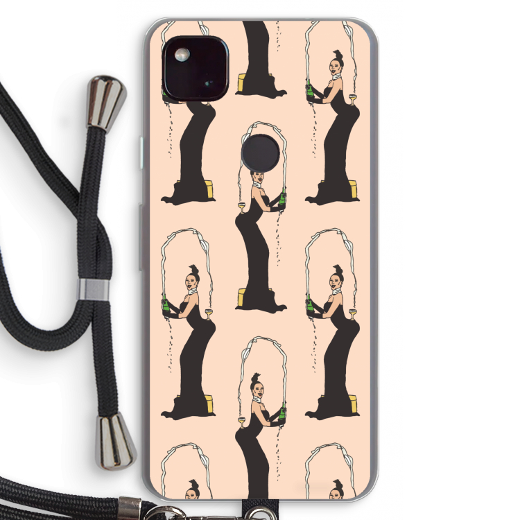 Pop Some Kim: Pixel 4a 5G Transparant Hoesje met koord