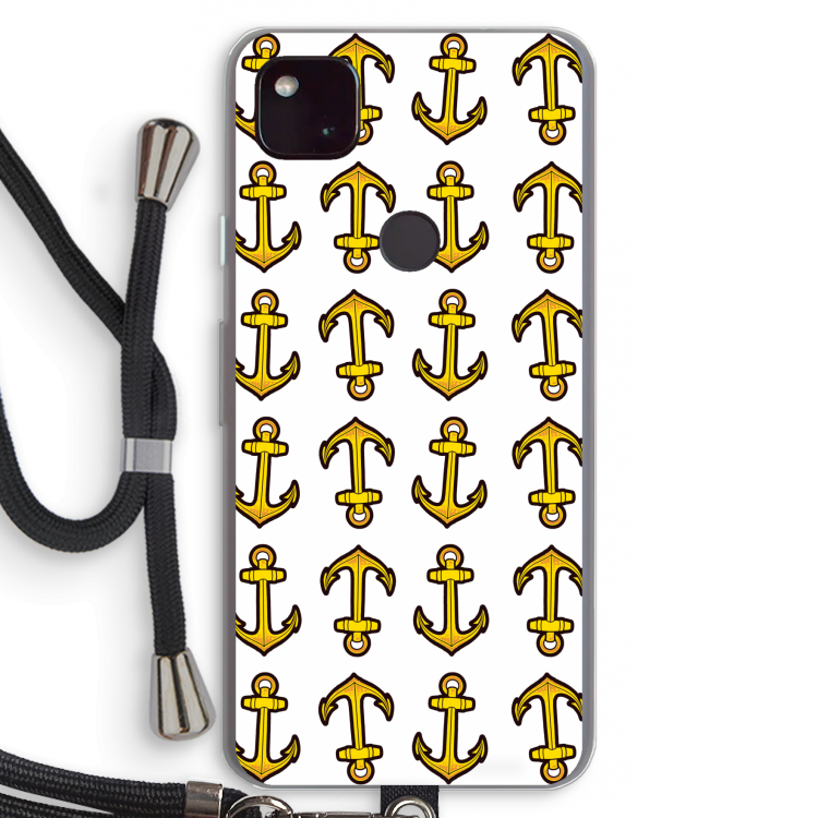 Musketon Anchor: Pixel 4a 5G Transparant Hoesje met koord