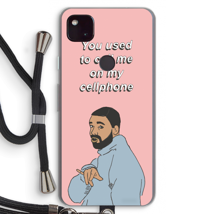 Hotline bling: Pixel 4a 5G Transparant Hoesje met koord