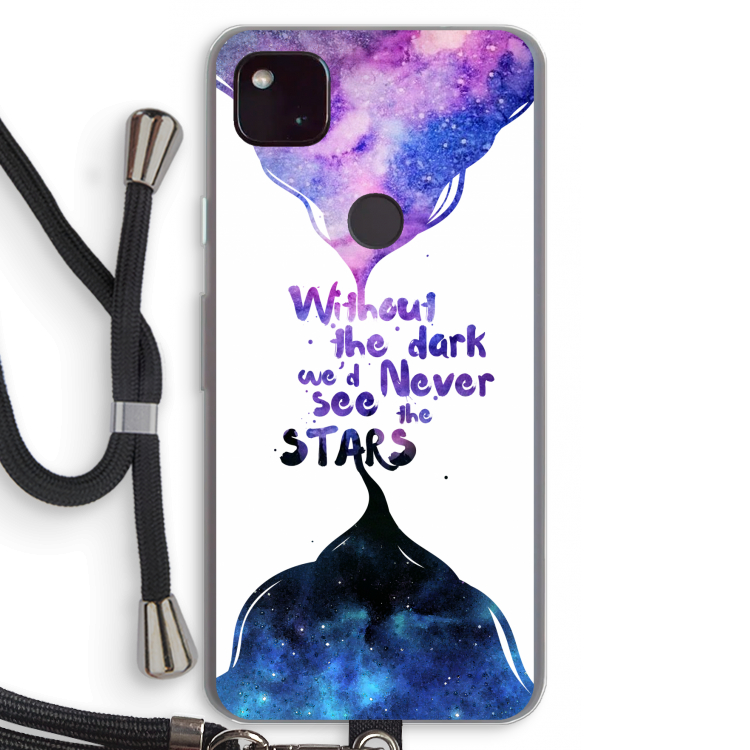 Stars quote: Pixel 4a 5G Transparant Hoesje met koord