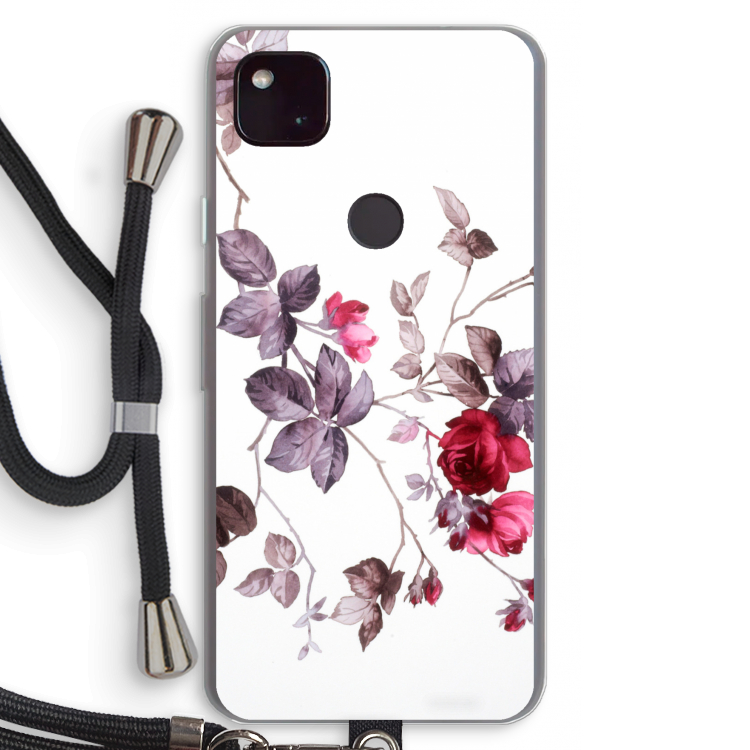 Mooie bloemen: Pixel 4a 5G Transparant Hoesje met koord