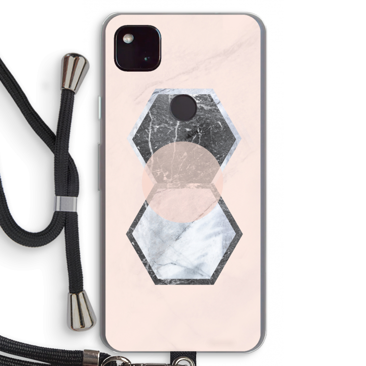 Creatieve toets: Pixel 4a 5G Transparant Hoesje met koord