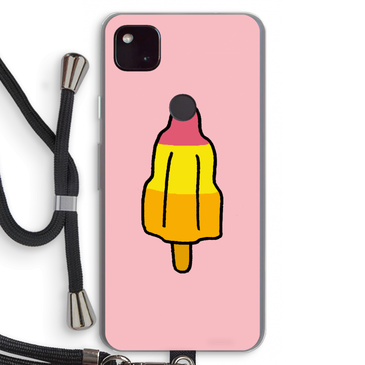 Raketijsje: Pixel 4a 5G Transparant Hoesje met koord