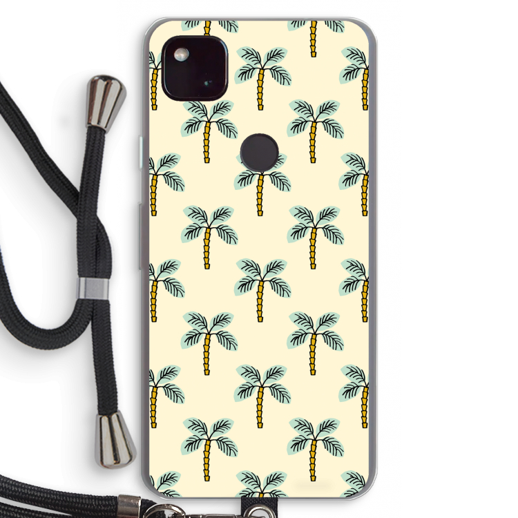 Paradise: Pixel 4a 5G Transparant Hoesje met koord