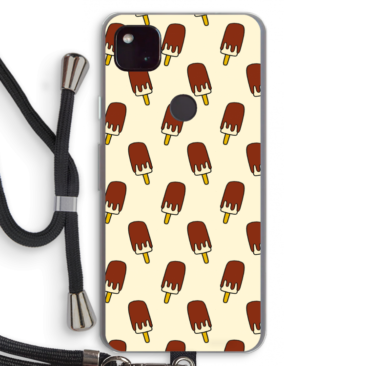 Yummy: Pixel 4a 5G Transparant Hoesje met koord