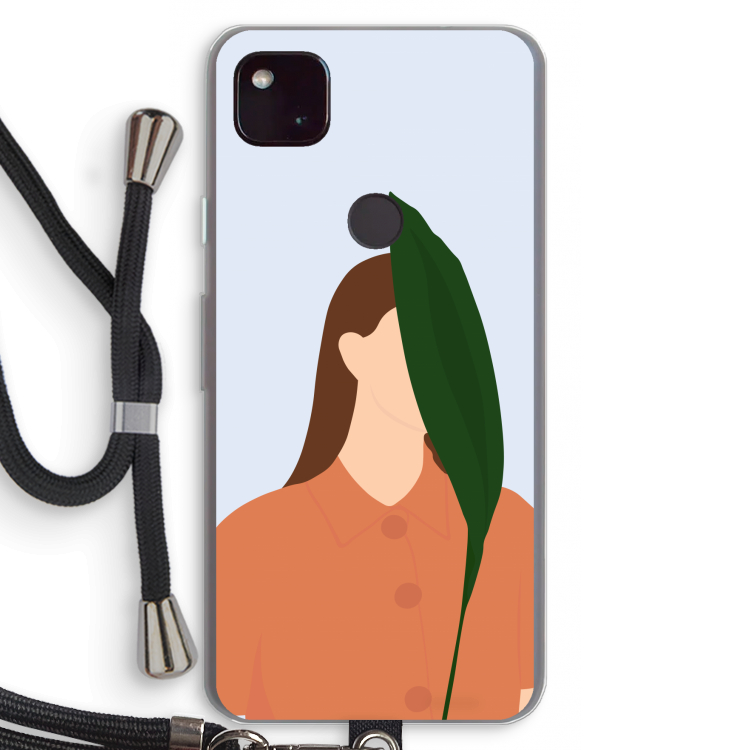 Leaf: Pixel 4a 5G Transparant Hoesje met koord