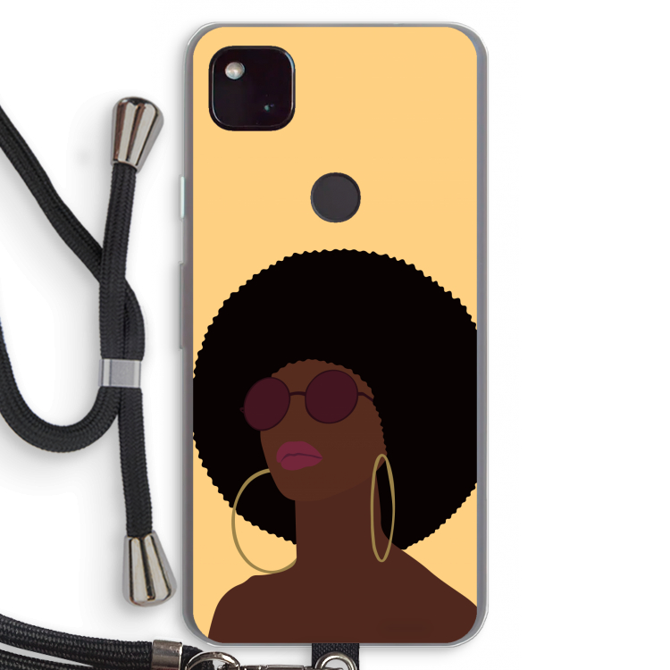 Golden hour: Pixel 4a 5G Transparant Hoesje met koord