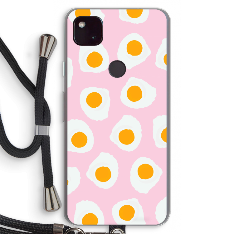 Dancing eggs: Pixel 4a 5G Transparant Hoesje met koord