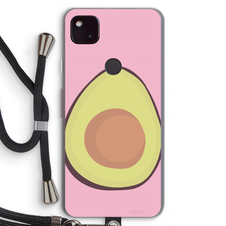 Avocado: Pixel 4a 5G Transparant Hoesje met koord