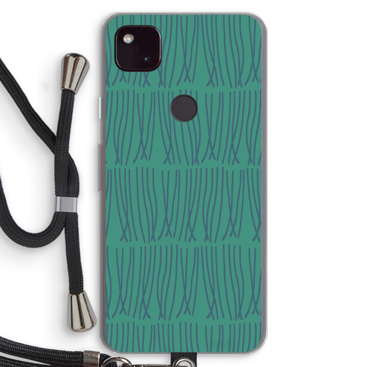 Swirls: Pixel 4a 5G Transparant Hoesje met koord