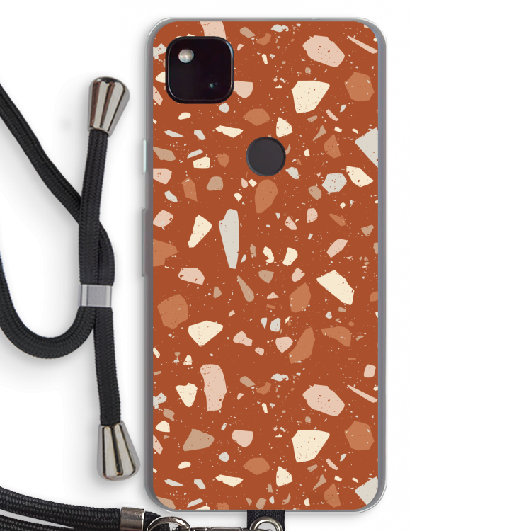 Terrazzo N°22: Pixel 4a 5G Transparant Hoesje met koord