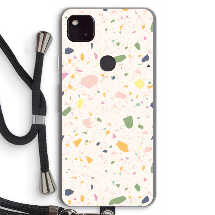 Terrazzo N°21: Pixel 4a 5G Transparant Hoesje met koord