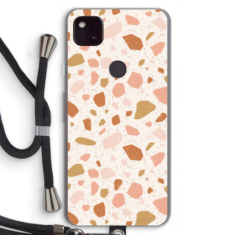 Terrazzo N°18: Pixel 4a 5G Transparant Hoesje met koord