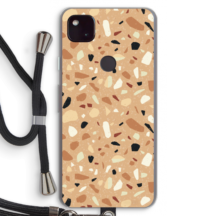 Terrazzo N°17: Pixel 4a 5G Transparant Hoesje met koord