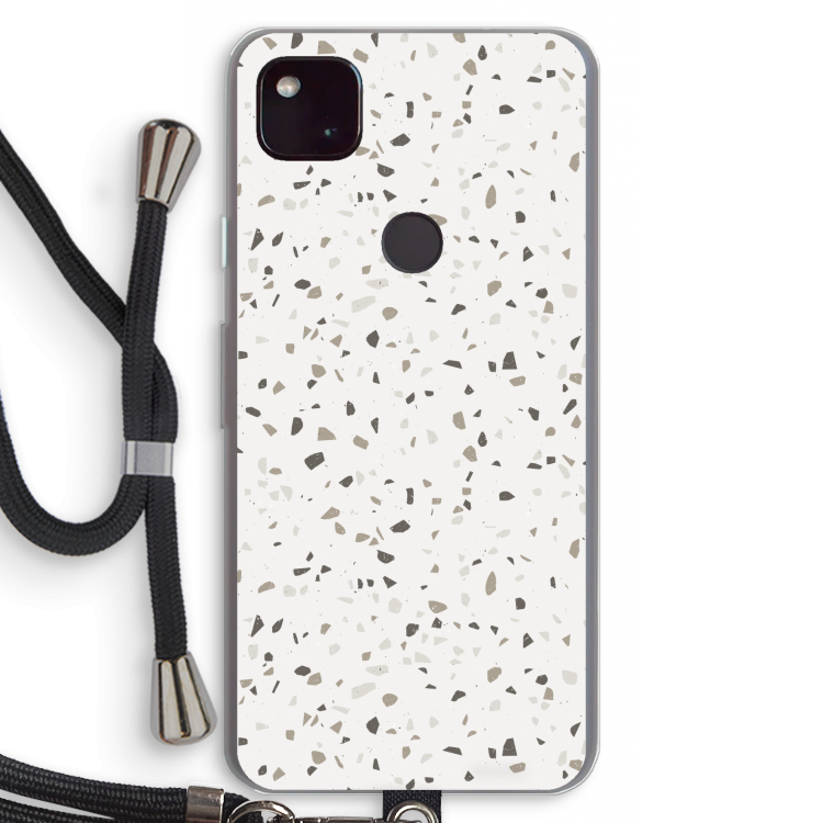 Terrazzo N°14: Pixel 4a 5G Transparant Hoesje met koord