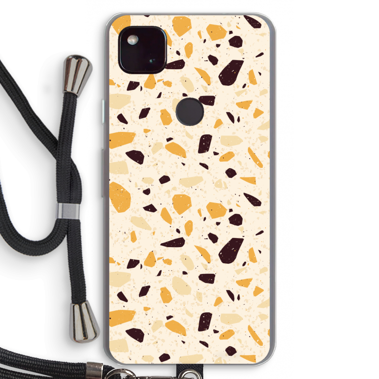 Terrazzo N°13: Pixel 4a 5G Transparant Hoesje met koord