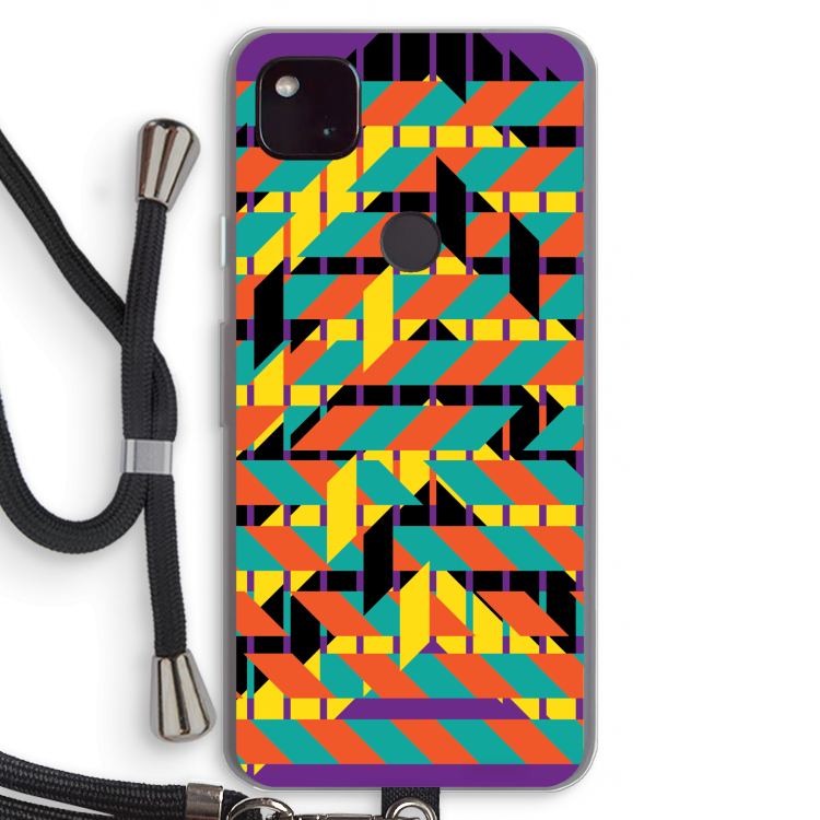 Skew Bee 2: Pixel 4a 5G Transparant Hoesje met koord