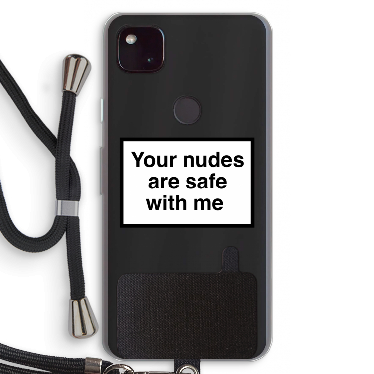 Safe with me: Pixel 4a 5G Transparant Hoesje met koord