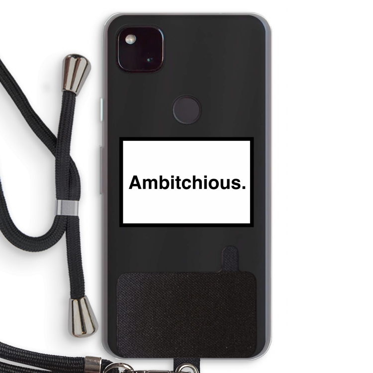 Ambitchious: Pixel 4a 5G Transparant Hoesje met koord