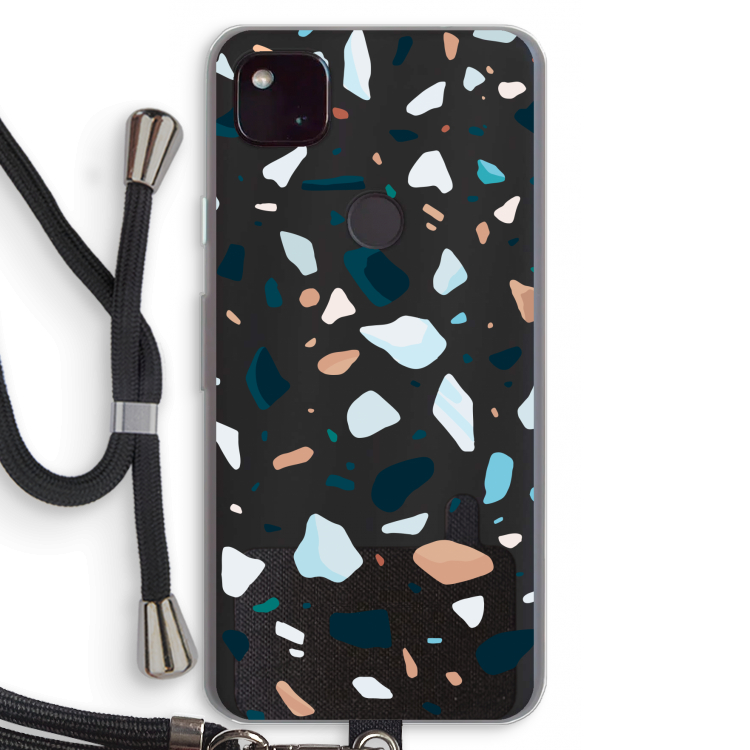Terrazzo N°13: Pixel 4a 5G Transparant Hoesje met koord