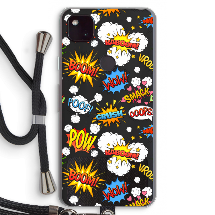 Pow Smack: Pixel 4a 5G Transparant Hoesje met koord