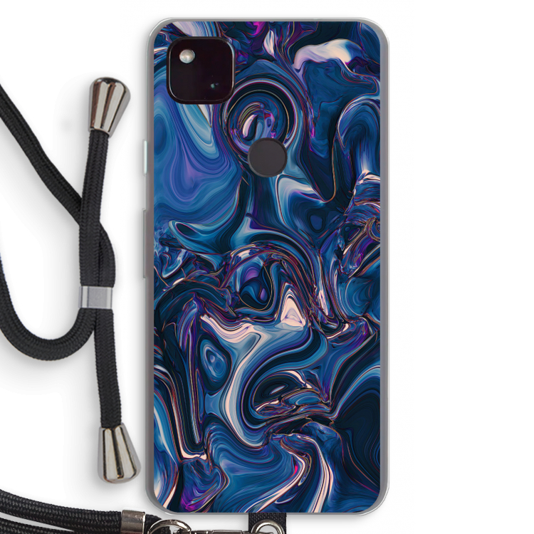 Mirrored Mirage: Pixel 4a 5G Transparant Hoesje met koord