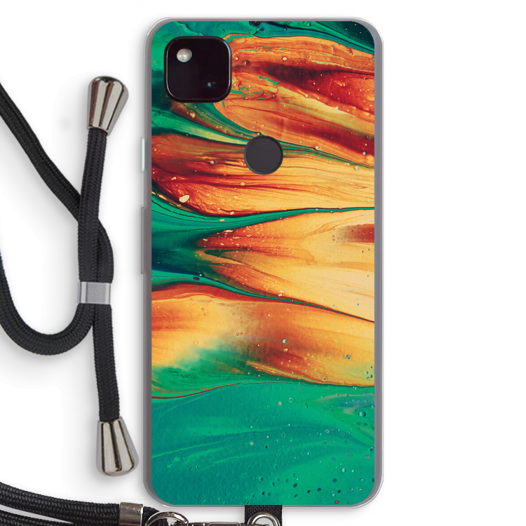 Green Inferno: Pixel 4a 5G Transparant Hoesje met koord