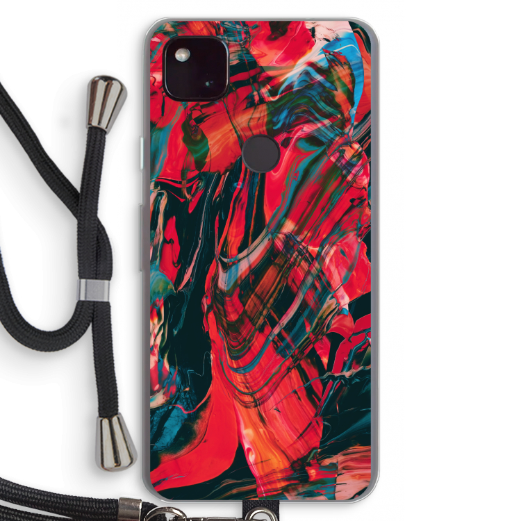 Endless Descent: Pixel 4a 5G Transparant Hoesje met koord