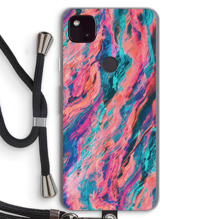 Electric Times: Pixel 4a 5G Transparant Hoesje met koord