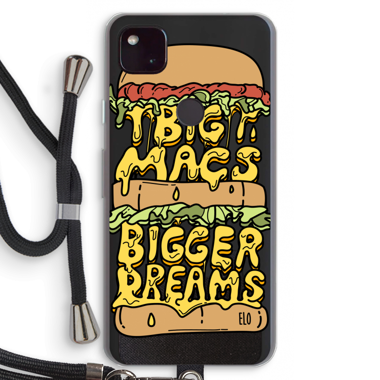 Big Macs Bigger Dreams: Pixel 4a 5G Transparant Hoesje met koord